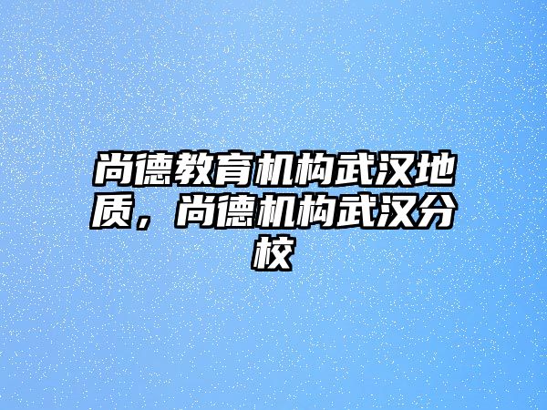 尚德教育機(jī)構(gòu)武漢地質(zhì)，尚德機(jī)構(gòu)武漢分校