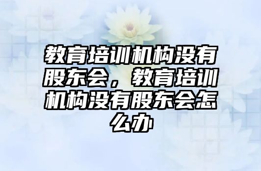 教育培訓(xùn)機構(gòu)沒有股東會，教育培訓(xùn)機構(gòu)沒有股東會怎么辦